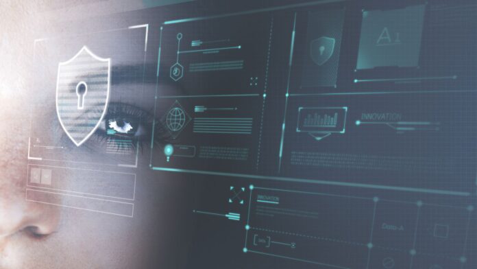 Eye of a futuristic robot