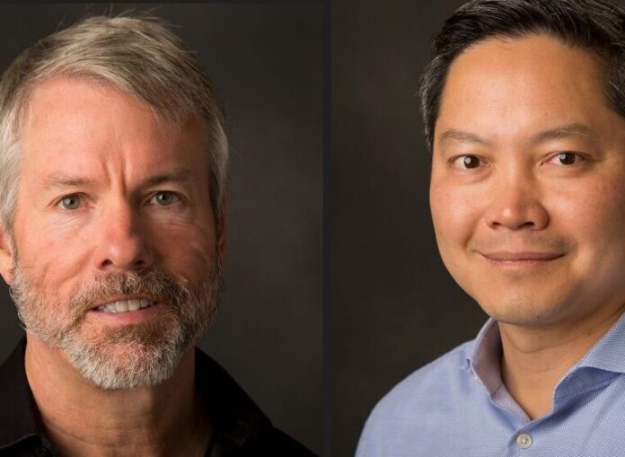 Michael Saylor y Phong Le