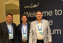 Cisco Live 2024: Los líderes regionales discuten la evolución de la IA De Derecha a Izquierda- Mariano O’kon, Líder de Arquitecturas - Ramón Viñals, líder de Ingeniería - Ghassan Dreibi, Líder de Seguridad