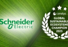 Canalys reconoce a Schneider Electric como campeón en sostenibilidad Schneider Electric obtuvo el reconocimiento de Canalys.