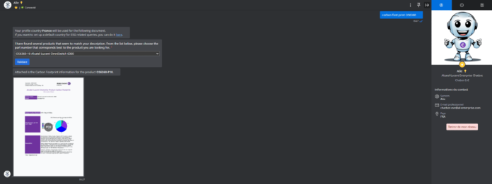 ALIE, el chatbot de Alcatel.