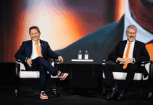 Strategy World 2025: Un encuentro clave en la era de la Inteligencia Artificial y Bitcoin Foto Phong Le y Michael Saylor em Strategy World 2025