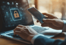 Consejos para proteger la operación financiera en línea del phishing person-using-phone-with-lock-screen