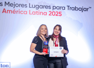 Unitech, reconocida por Great Place to Work como una de las mejores empresas para trabajar en América Latina Unitech_Great Place to Work 2025_Susana Talner y Melanie Teitelbaum_parte del staff de Gestión del Talento.