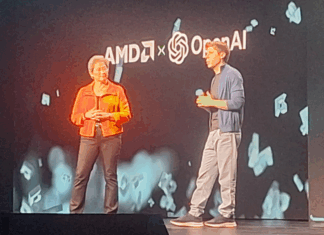 AMD y OpenAI anuncian alianza estratégica para desplegar 6 gigavatios de GPUs AMD Lisa Su y CEo de Open AI