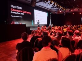 Red Hat OpenShift Commons Buenos Aires 2026: Innovación e Infraestructura con IA La apertura del OpenShift Commons Gathering 2026, en El Central, de La Rural, Ciudad de Buenos Aires.