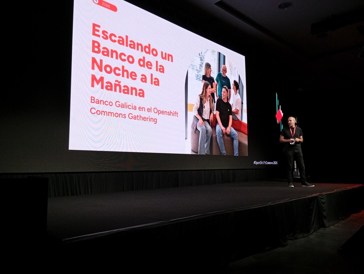 Una transición de seis meses y una migración de un fin de semana - el caso del Banco Galicia contado en el OpenShift Commons Gathering de Buenos Aires 2026.