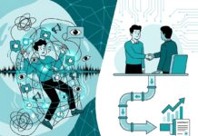 Más allá del Like: alinear el alcance de marketing con resultados de caja Ilustración sobre la diferencia entre métricas de vanidad en marketing digital y el flujo de ventas real en el sector IT B2B
