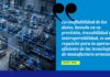 ZEISS impulsa la calidad conectada como eje de la manufactura avanzada Gráfico promocional dividido en dos secciones verticales. El lado izquierdo muestra una vista aérea de una planta industrial moderna con pasillos organizados y maquinaria conectada por líneas de datos digitales. El lado derecho, de fondo azul brillante, presenta unas comillas negras gigantes y una cita en letras cursivas blancas sobre la confiabilidad de los datos en la manufactura, con un recuadro amarillo abajo que indica "FUENTE: ZEISS".