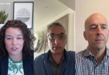 Inteligente por naturaleza: Sophos presenta su nueva suite de ciberseguridad con IA nativa Alex Rose (Expèrta), Raja Patel (Presidente) y Joe Levy (CEO de Sophos) en la videoconferencia de lanzamiento de Sophos Fusion.