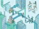 Demanda B2B en Latam: Por qué los formularios tempranos frenan tus ventas de TI Ilustración isométrica de un pipeline o tuberías de marketing tecnológico B2B con un candado que bloquea el contenido, analistas revisando métricas en pantallas y un mapa de América Latina, representando los errores estratégicos en la generación de demanda.