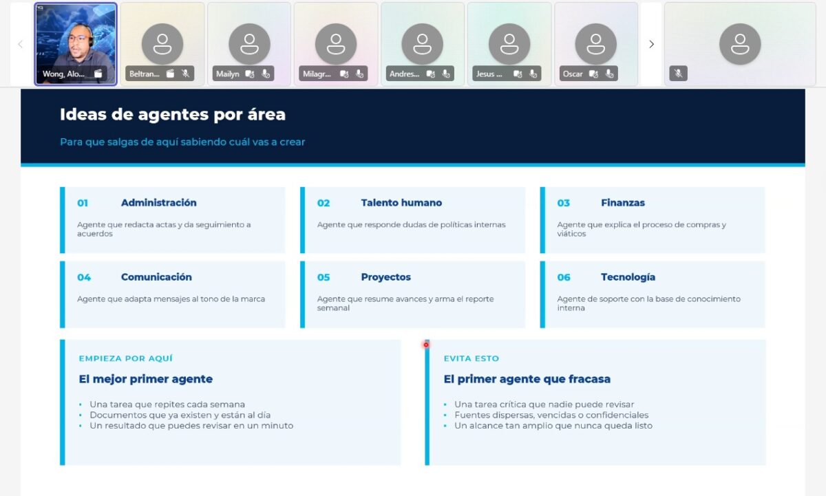 Ideas de agentes por áreas