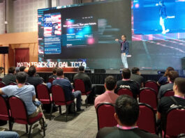 Ekoparty mostró sus músculos empresariales en la edición 2026 Escenario principal de la Ekoparty
