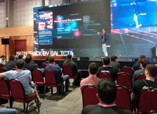 Ekoparty mostró sus músculos empresariales en la edición 2026 Escenario principal de la Ekoparty